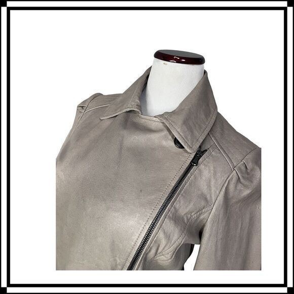 NWT! Kenneth Cole Clay Leather Jacket, Size Med - Picture 8 of 12